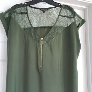 Lace green blouse